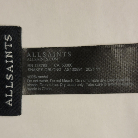 All Saints Snakes Oblong Scarf - Picture 4 of 4